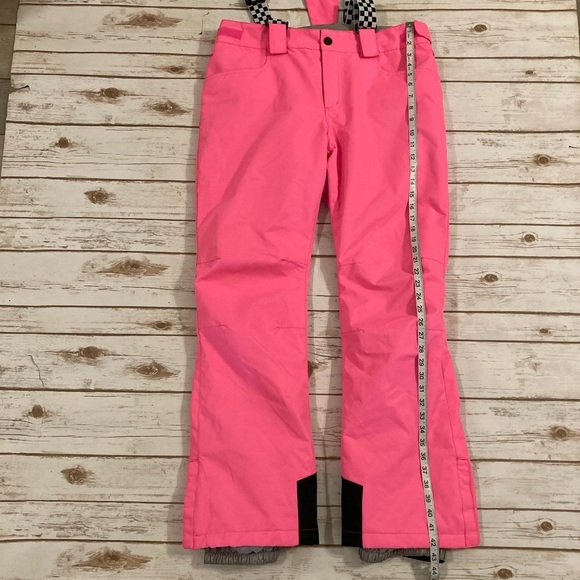 Women's SMN Highland Bib Ski Pants Neon Pink - Picture 7 of 16